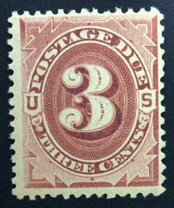 Scott #J24 - F/VF - 3c Bright Claret - Postage Due - DG - 1891