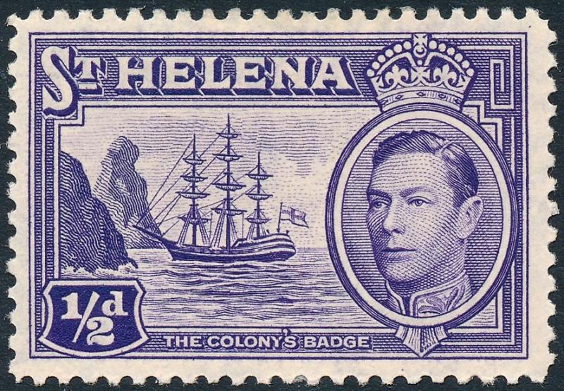 St Helena 1938 ½d Violet SG131 MNG