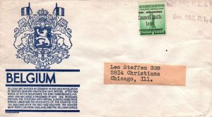 CACHET EVENT COVER OCCUPIED COUNTRIES HONORING BELGIUM BY C. ANDERSON SEC 562