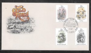 Australia #780-83 FDC Gold Rush Melbourne (13085) Around the world in Covers