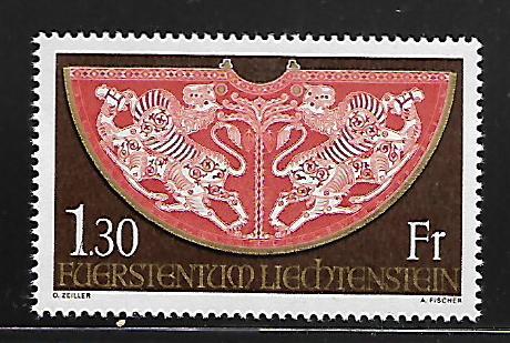 LIECHTENSTEIN 570 MNH CORONATION ROBE STAMP 1975