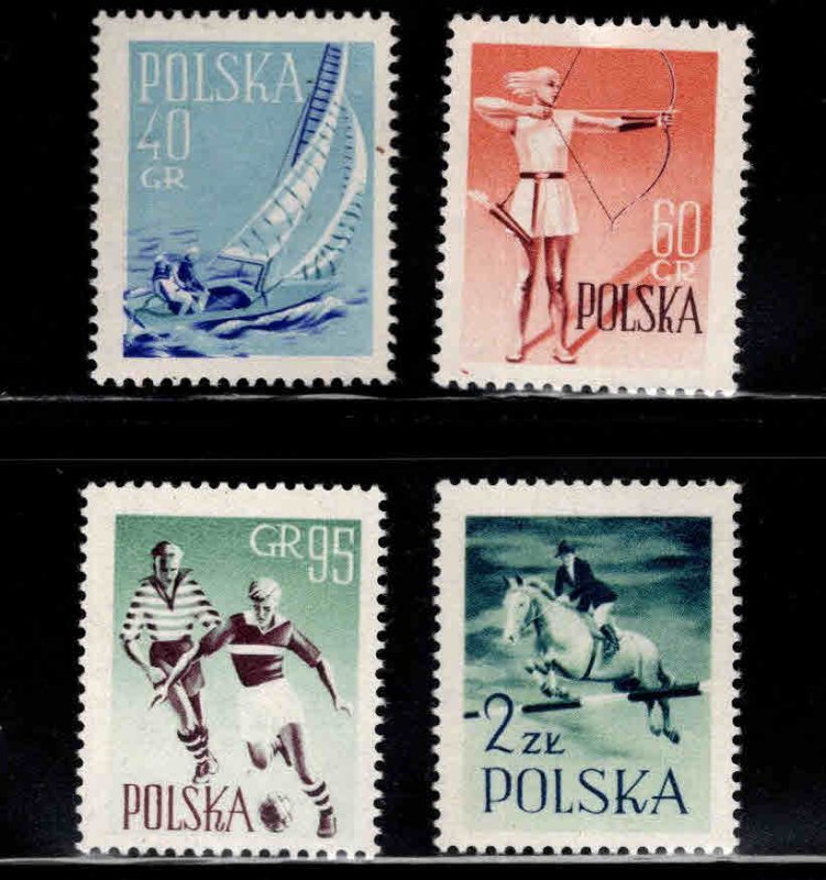 Poland Scott 835-838 MNH** 1959 sports stamp set