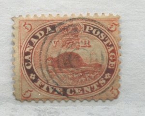 Canada 1859 5 cents lightly used