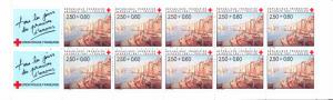 France 1991 Toulon Harbour Red Cross Semi-Postal  Complete Booklet  VF/NH