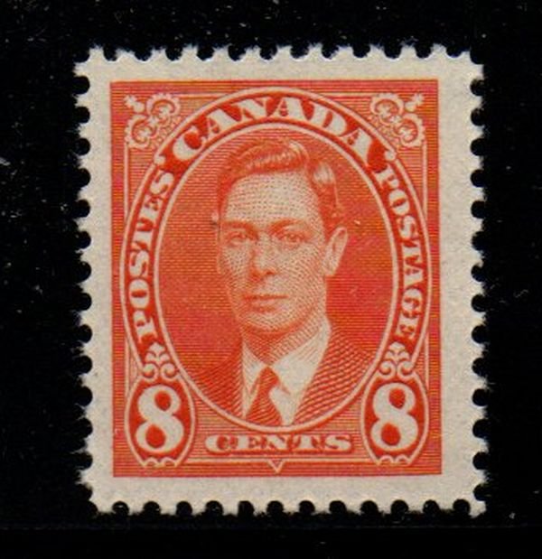 Canada Sc 236 1937 8c orange George VI stamp mint NH