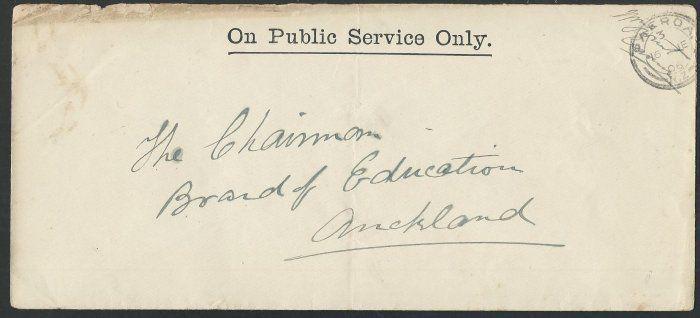 NEW ZEALAND 1906 OPSO cover Paeroa to Auckland.............................62011