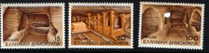 GREECE 1520-1522 MNH CATACOMBS SET 1985