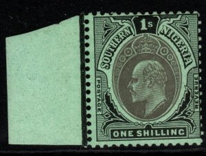 SOUTHERN NIGERIA SG40 1909 1/= BLACK/GREEN MNH 