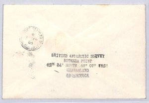 BRITISH ANTARCTIC TERRITORY Cover 1980 *ROTHERA POINT* SURVEY Cachet POLAR ZT129