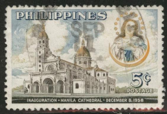 Philippines Scott 646 used 1958 Manila Cathedral