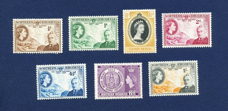 NORTHERN RHODESIA - 54-60 - VF very light hinged - 1953