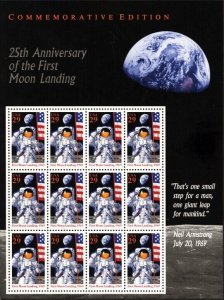 US Scott 2841 Moon Landing Anniversary Sheet of 12  Mint NH