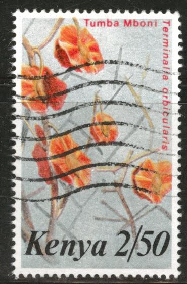 KENYA Scott 256 used flower stamp 1983 CV $0.50