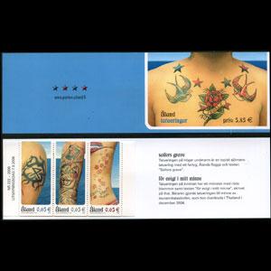 ALAND IS. 2006 - Scott# 250a Booklet-Tattoos NH