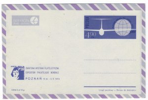 Poland 1973 Postal Stationary Envelope Air Letter MNH Stamp Copernicus Airplane