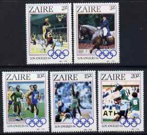 ZAIRE - 1984 - Los Angeles Olympics - Perf 5v Set - Mint Never Hinged