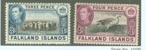 Falkland Islands #87A/88  Multiple