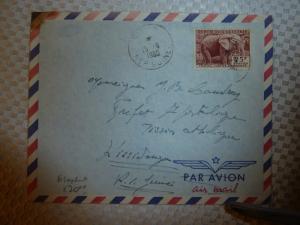 Guinea 25F Elephant on A/M cover (46beb)