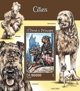 2016 S.Tome&Principe - Dogs. Michel Code: 6650 / Bl.1179  |  Scott Code: 3108