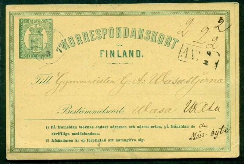 FINLAND Norma PK1 III, 8pen postal card, used, VF, Norma $40.00