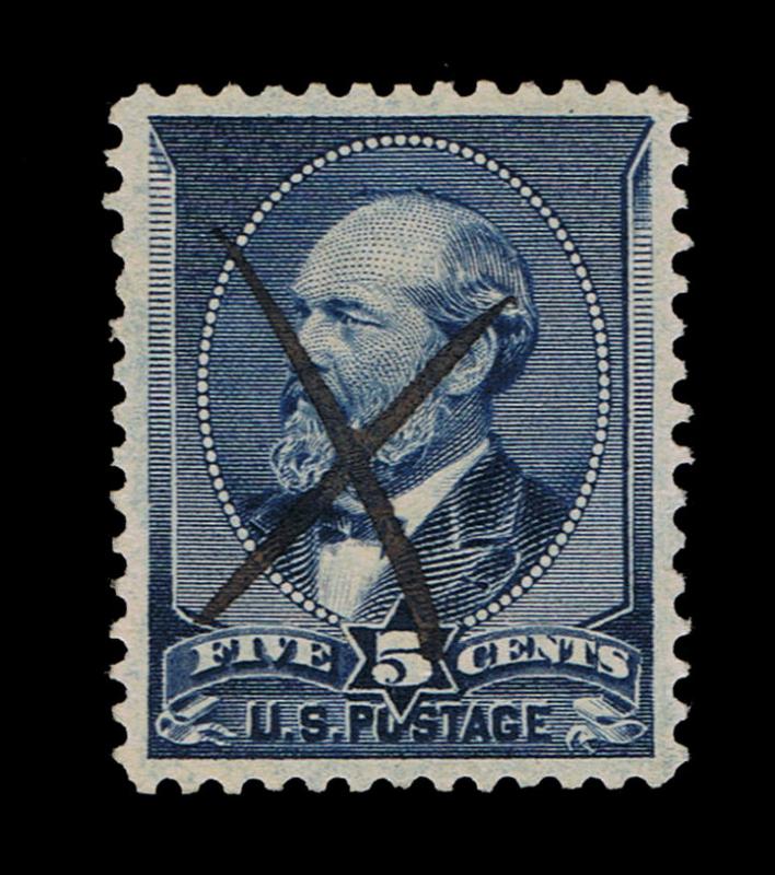 STUNNING SCOTT #216 XF-GEM 5₵ 1888 INDIGO USED PSC CERT - PRICED TO SELL