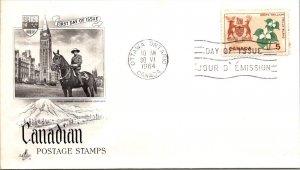 Canada 1963 FDC - Canadian Postage Stamps - Ottawa, Ont - 5c Stamp - J3878