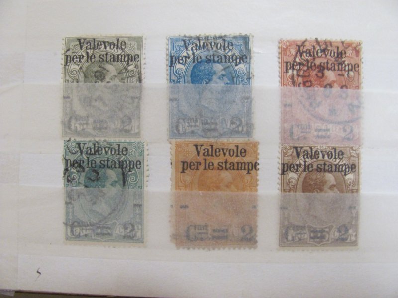 Italy  Parcel post stamps #58-63  used    1890  o/p