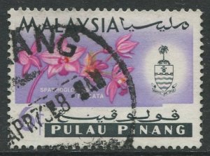 STAMP STATION PERTH Penang #70 Orchid Type Definitive Used 1965