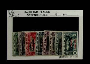 Falkland Islands, Dependencies 1944 SG C1 - C8 * MH KGVI (002695)