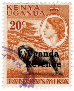 (I.B) KUT Revenue : Uganda Duty 20c (1954)