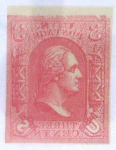 Scott #79-E8a - 3c Light Red - Loewenberg Decalcomania - Essay