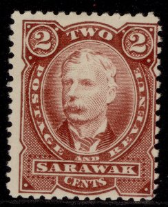 SARAWAK QV SG28, 2c brown-red, M MINT. Cat £18.