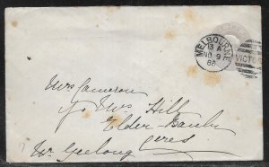 Victoria Postal Stationery Private Order Envelope H&G 9 Used 1888