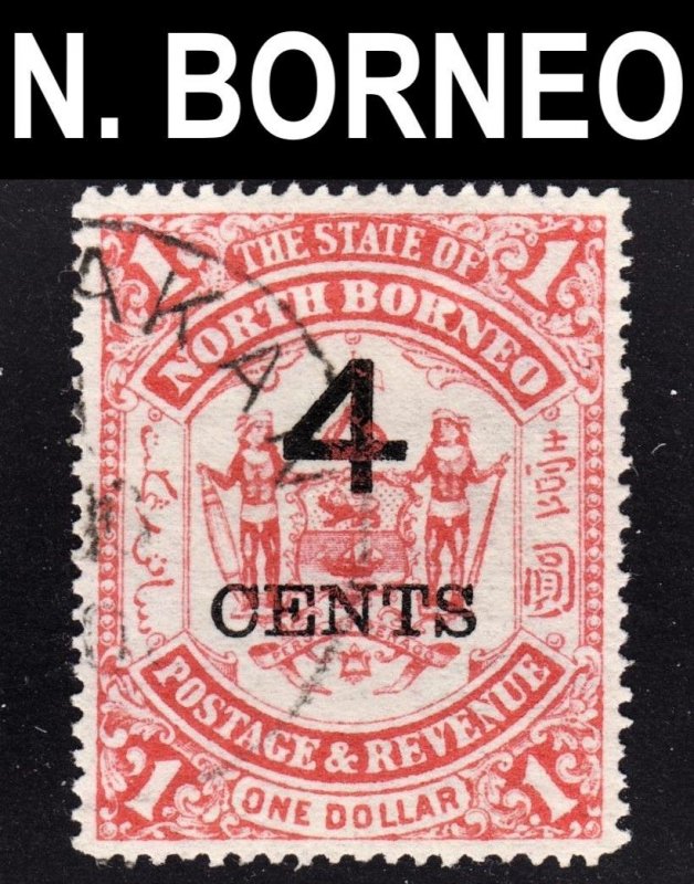 North Borneo Scott 99 VF postally used.  FREE...