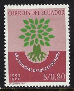 Ecuador 656 MNH REFUGEES S628-4