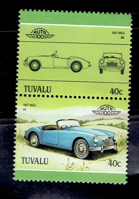 TUVALU SCOTT#336 1985 40c CLASSIC CARS - 1957 MGA - MNH