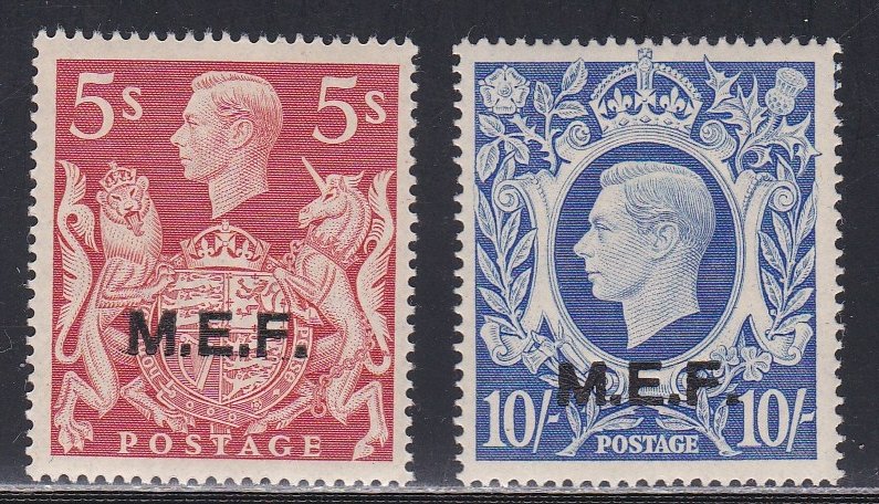 Great Britain - Middle East Forces # 14-15, Light Hinged, 1/3 Cat.