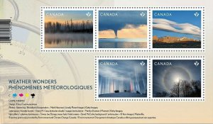 Canada 2018  - Weather Wonders MNH S/Sheet # 3111