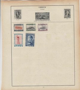 Greece Stamps on Album Page ref R18933