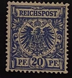 [AG] Germany 1889-1900 Sc #49 Mi 48b Mint *Hinged* BPP Signed Mi-CV 85$