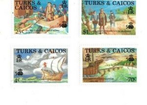 Turks and Caicos - 1988 - Columbus - Set of Four - MNH (Scott#734-37)