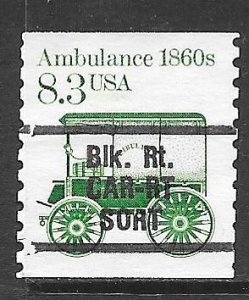 USA 2231: 8.3c Ambulance, gap single, used, VF