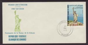 Comoro Islands 608 Statue of Liberty U/A FDC