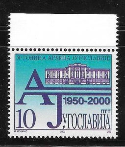 Yugoslavia 2000 Yugoslavian Archives 50th anniversary Sc 2477 MNH A3392