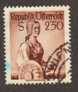 Austria - Scott # 549 Woman in traditional costume - used