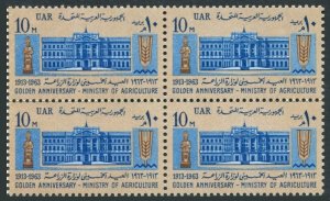Egypt 594 block/4, MNH. Michel UAR 183. Ministry of Agriculture, 50th Ann. 1963.