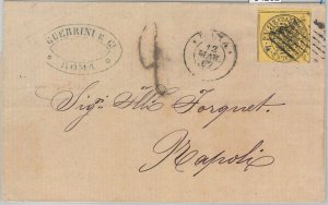 64232 - ANTICHI STATI: PONTIFICIO - STORIA POSTALE: #5A su Busta  da ROMA 1862