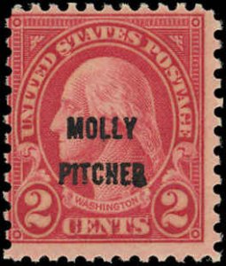 US Scott 646 F/MLH - 1928 2¢ Molly Pitcher - Sound-NO FAULTS