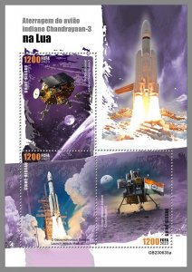 GUINEA-BISSAU 2023 MNH IMPERF. Indian Chandrayaan-3 Space M/S #635a