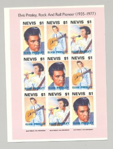 Nevis #776 Elvis Presley 1v M/S of 9 Imperf Chromalin Proof